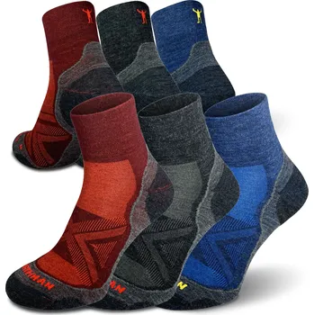 Pánské ponožky Northman Běžecké antibakteriální ponožky Run Merino PRO Mid 3-pack Velikost: 45-47 Mix barev1 Profesionální Běžecké Merino Ponožky