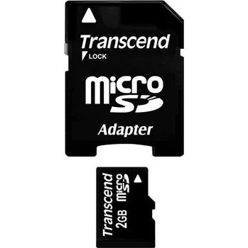 Paměťová karta TRANSCEND MicroSD karta 2GB + adaptér
