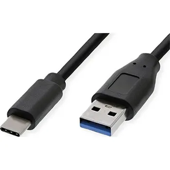 Datový kabel ROLINE RM USB 5Gbps kabel USB3.0 A(M) - USB C(M), 1m, černý - 11.45.9011