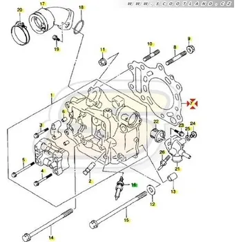 Těsnění pro motocykl Suzuki Těsnění pod hlavu Burgman 400 1114115F00