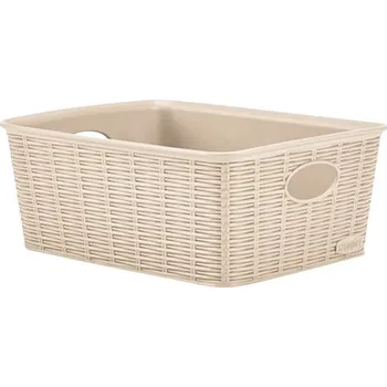 Úložný box Úložný košík Elegance M vysoký béžový 25 x 10 x 19,5 cm