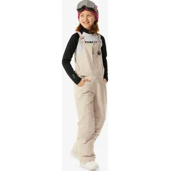 Snowboardové kalhoty WEDZE Dívčí snb kalhoty s laclem 500 8 LET BEZBARVÁ