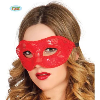 Karnevalová maska Guirca Fiestas Španělsko Červená maska