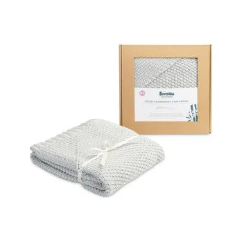 Dětský pokoj OTULACZ Z KAPTURKIEM 100% BAMBOO GIFT SZARY