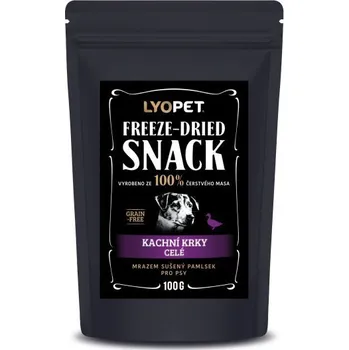 Pamlsek pro psa LYOPET Freeze-Dried Snack Duck Neck Balení: 100 g