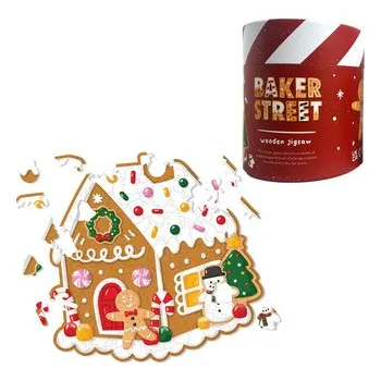 Puzzle Puzzle - 130 ks - vánoční -Perníkové cukroví - Domeček