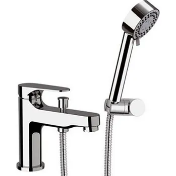 Vodovodní baterie Baterie FONTI 0314 vanová stojánková s přepínačem černá matná BAREL0314