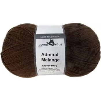 Příze Schoppel Wolle Admiral Melange 8488M Tabak (Ponožková příze Admiral Melange 8488M Tabak)