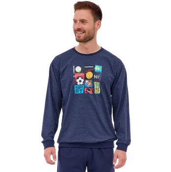 Pánské dlouhé pyžamo Cornette 308/258 Winner L Modrá