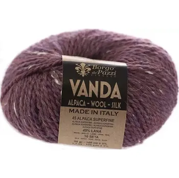 Příze Borgo de Pazzi Vanda 15 Fialová (Přírodní směsová příze Vanda Fialová)