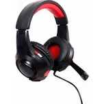 GEMBIRD sluchátka s mikrofonem GHS-U-5.1-01, gaming, 5.1 surround, černo-červená, USB