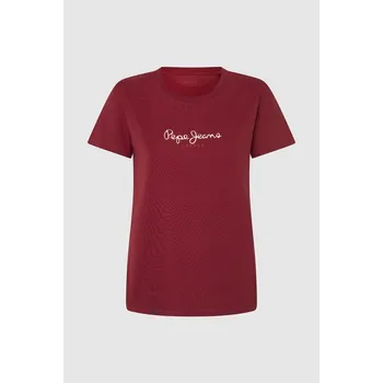 Dámské tričko Pepe Jeans Dámské tričko FIORE Barva: červená, Velikost: XS