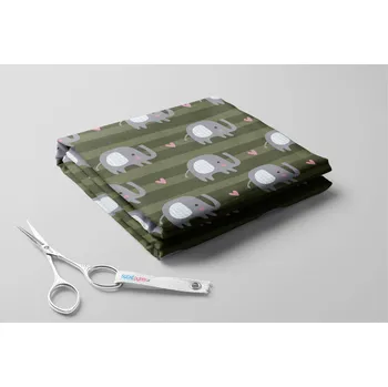 Dámské plavky Lycra exclusive, Sloni a srdíčka Barva: Khaki