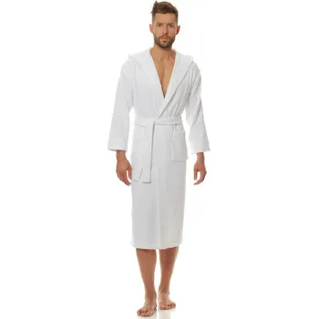 Dámské noční prádlo Pánský župan 2104 white - L&L Bílá M