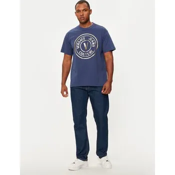 Versace Jeans Couture T-Shirt 77GAHT01 Tmavomodrá Regular Fit XL