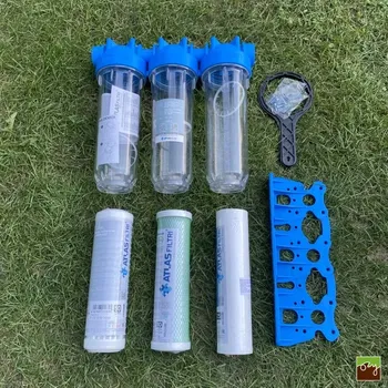 vodní filtr Atlas Filtri Set 10" filtru SENIOR TRIO 1" na nečistoty, zápach a chlór