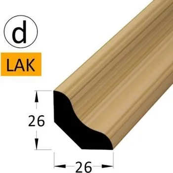 soklová lišta NOVÁK Podlahová - soklová lišta 26x26 dýha dub lak, 2,4m 3787