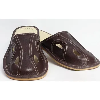 Pánské pantofle Pánské kožené papuče Model 1A, VELIKOST 46