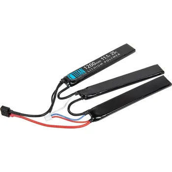 Baterie pro airsoftovou zbraň Li-Pol akumulátor Titan 11,1V 1200mAh 25C - Crane (trojdílná), Dean-T
