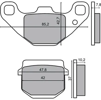Brzda pro motocykl RMS Brzdové destičky 2800 RMS 225102800
