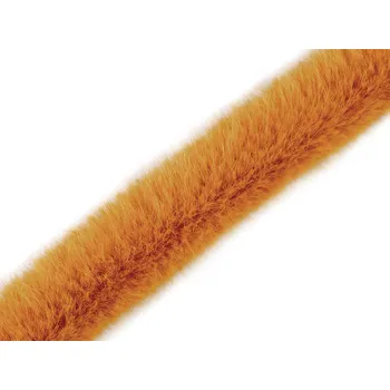 Všívací oděvní / dekorační kožešina kulatá šíře 3 cm, barva 6 hořčicová