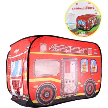 Dětský stan Stan dětský hasičské auto Hasiči 110x71x71cm v tašce na zip