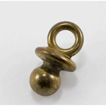 Přívěsek Kovový přívěšek - dudlík - 2,2 cm x 0,8 cm