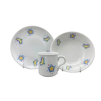 dětská jídelní sada B&B Dětská porcelánová souprava Noční obloha 3ks