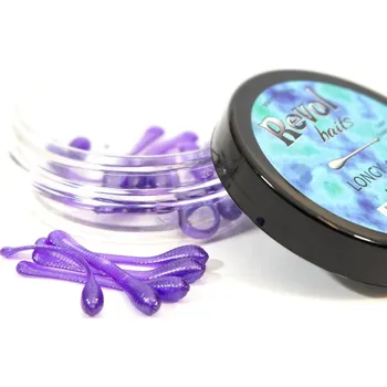 Umělá nástraha Revol Baits nástraha Longi 45mm příchuť krevetka, barva fialová perleť 14ks