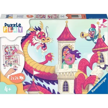 puzzle pro nejmenší RAVENSBURGER Puzzle&Play: Království koblih 2x24 dílků