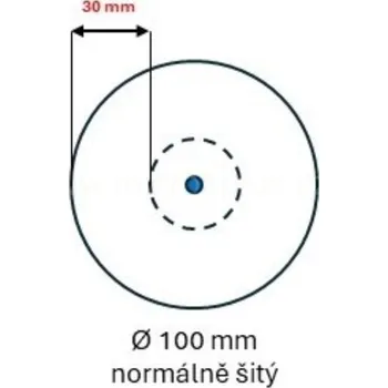 Brusný kotouč Leštící kotouč Dora 600, rozměr 100x20 - otvor (varianty), Dora 600, 100x20 - otvor 8, normálně šitý