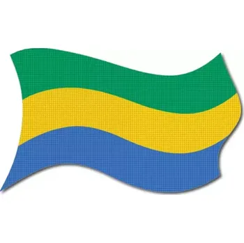 Vlajka Pelisport Gabonská vlajka vlající