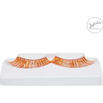 Karnevalový doplněk Jofrika Německo Duhové řasy - oranžové 18078 - D
