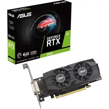 Grafická karta ASUS VGA NVIDIA GeForce RTX 3050 LP BRK 6G, 6G GDDR6, 1xDP, 1xHDMI, 1xDVI