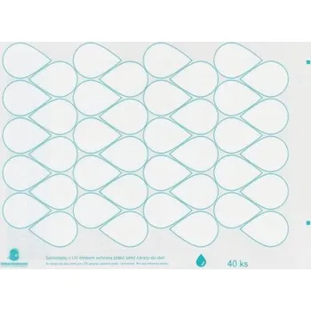 samolepka UV Ptačí samolepky na sklo - kapky 40ks