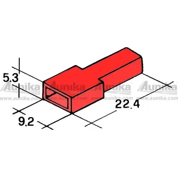 Auto elektroinstalace Kryt dutinky 6,3mm cerveny 428982 R