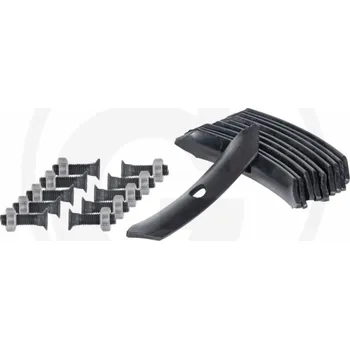 Příslušenství pro vzduchotechniku Set 10 ks radličky s jedním otvorem kompletní se šroubem a maticí M10x35 mm 8.8