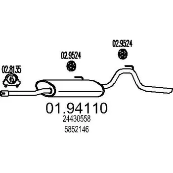 Auto-moto Zadní tlumič výfuku MTS 01.94110