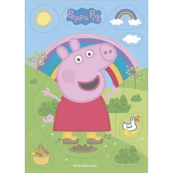 Jedlá dekorace na dort Jedlý papír 20cm peppa pig 14,8x21 cm - Dekora