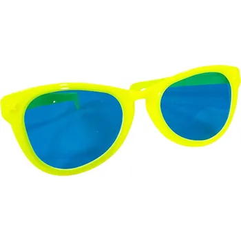 Karnevalová maska Legrační brýle 26 cm Barva: Žluté