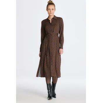 Dámské šaty ŠATY GANT SLIM GEOMETRIC SHIRT DRESS EVENING BLUE