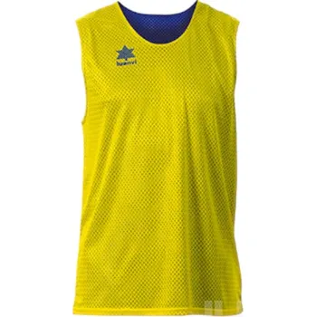 Oboustranný basketbalový dres LUANVI TRIPLE, barva 0027 žlutá - modrá, velikost 2XL