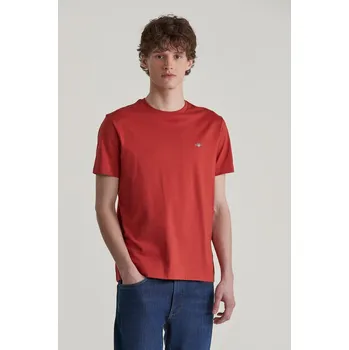 Pánské oblečení TRIČKO GANT REG SHIELD SS T-SHIRT IRON RED