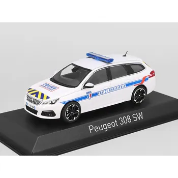 autíčko Peugeot 308 SW 2018 Police Municipale 1:43 - NOREV Peugeot 308 SW 2018 Policie - kovový model auta