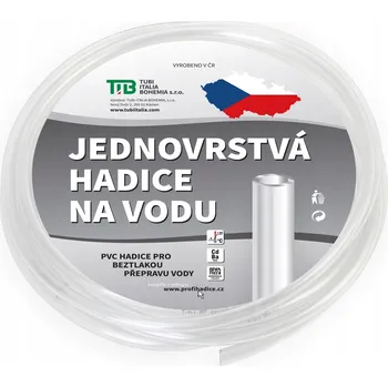 Zavlažování Průhledná jednovrstvá hadice 21x25 mm - 50 m