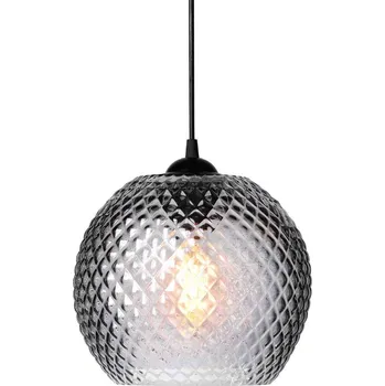 Závěsné skleněné svítidlo Halo Design Nobb ball Varianta: Ø 220 x 190 mm, E27, 40 W, kouřová