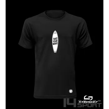 Chlapecké tričko Chlapecké triko STRONGEY TAKE YOUR WAVE BLACK, velikost 7 let