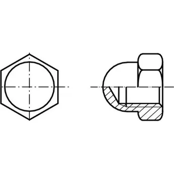 Matice Matice šestihranné klobouková vysoká dle din 1587 m16 pevnost 5.8 zinek bílý