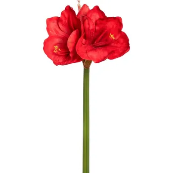 umělá květina umělá květina, Hvězdník - Amaryllis x3 červený V68 cm