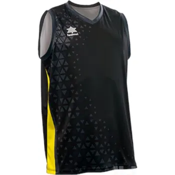 Basketbalový dres LUANVI CARDIFF, barva 0043 černá - žlutá, velikost M
